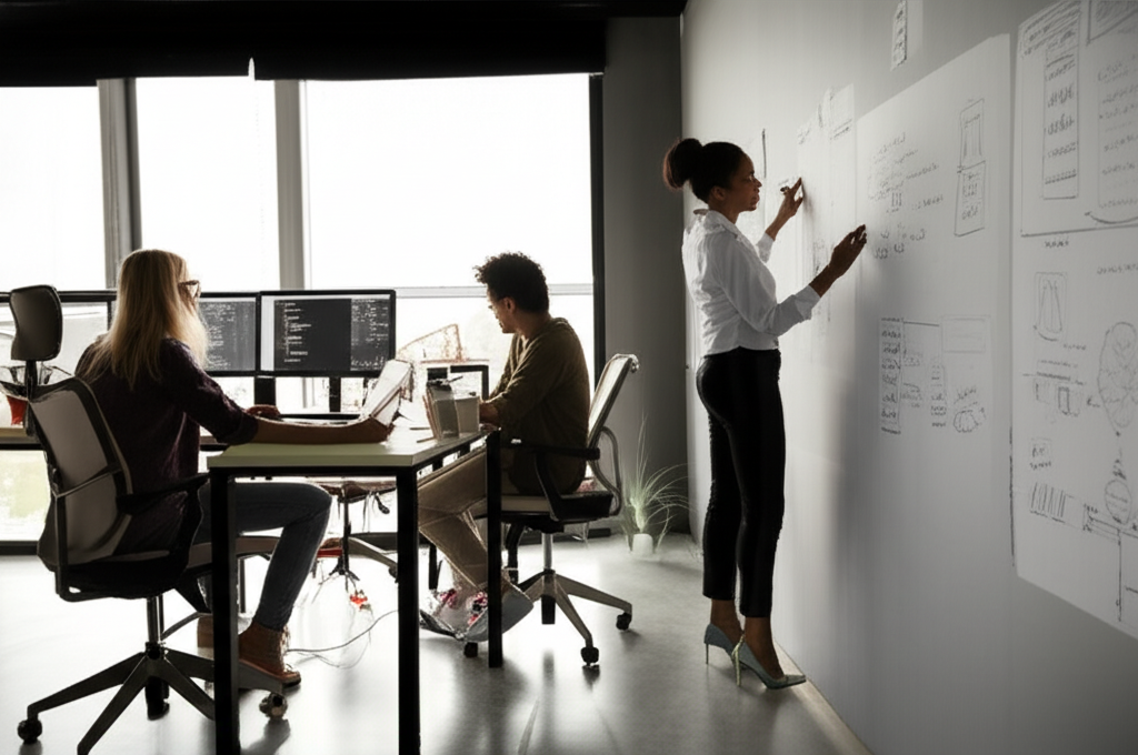 Equip de MagniDevs col·laborant